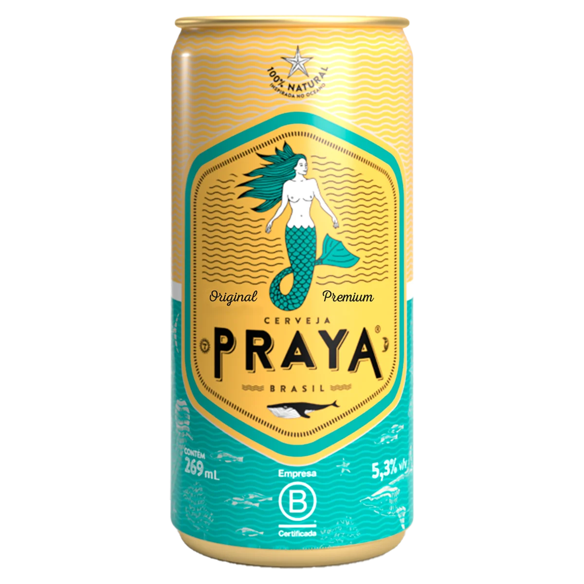 Cerveja Praya Receita Clássica 269ml (GELADA)