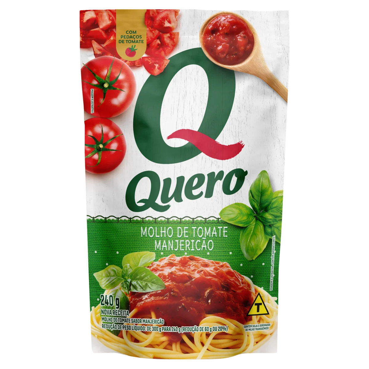 Molho de Tomate com Manjericão Quero Sachê 240g