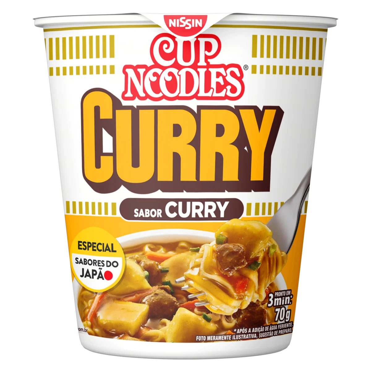 Macarrão Instantâneo Curry Nissin Cup Noodles Copo 70g