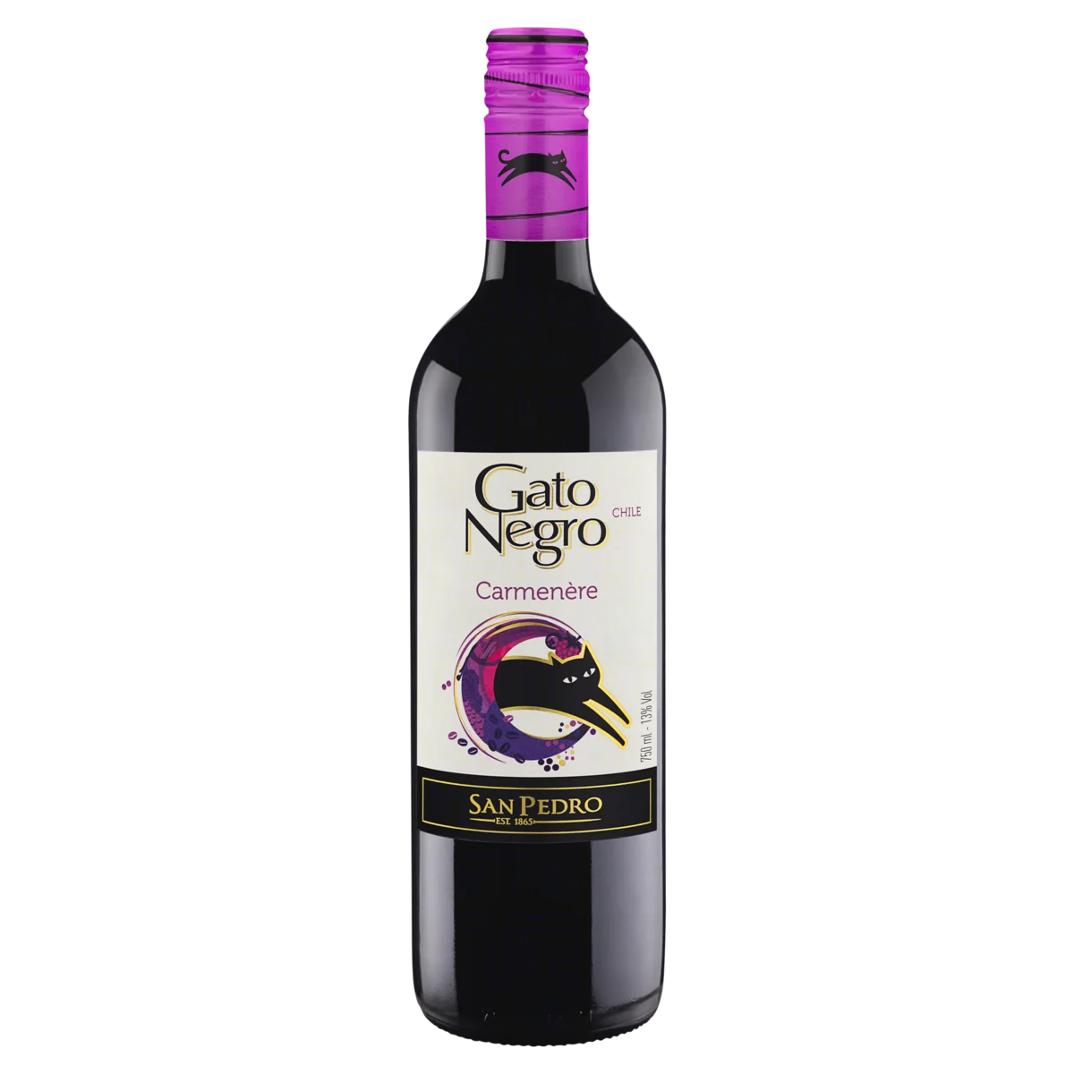 Vinho Tinto Chileno Gato Negro Carmenere 750ml