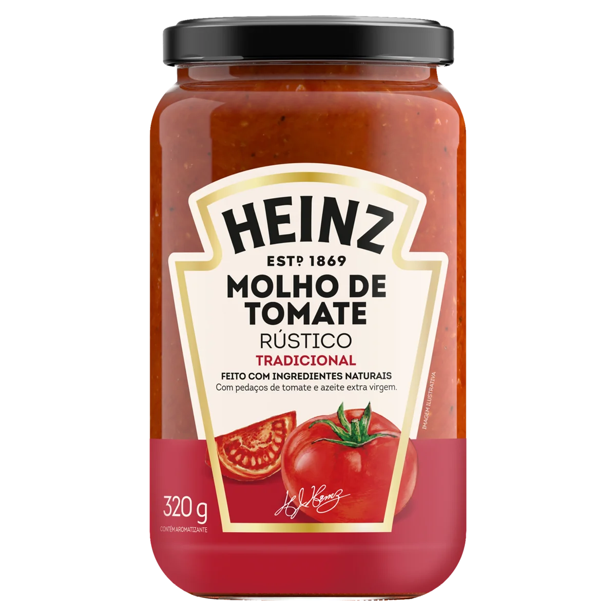 Molho de Tomate Rústico Tradicional Heinz Vidro 320g