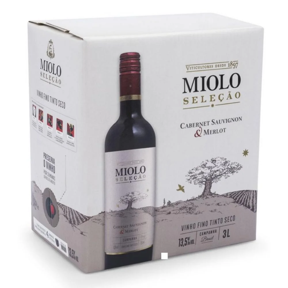 Vinho Tinto Brasileiro Miolo Selecao Cabernet Merlot 3l