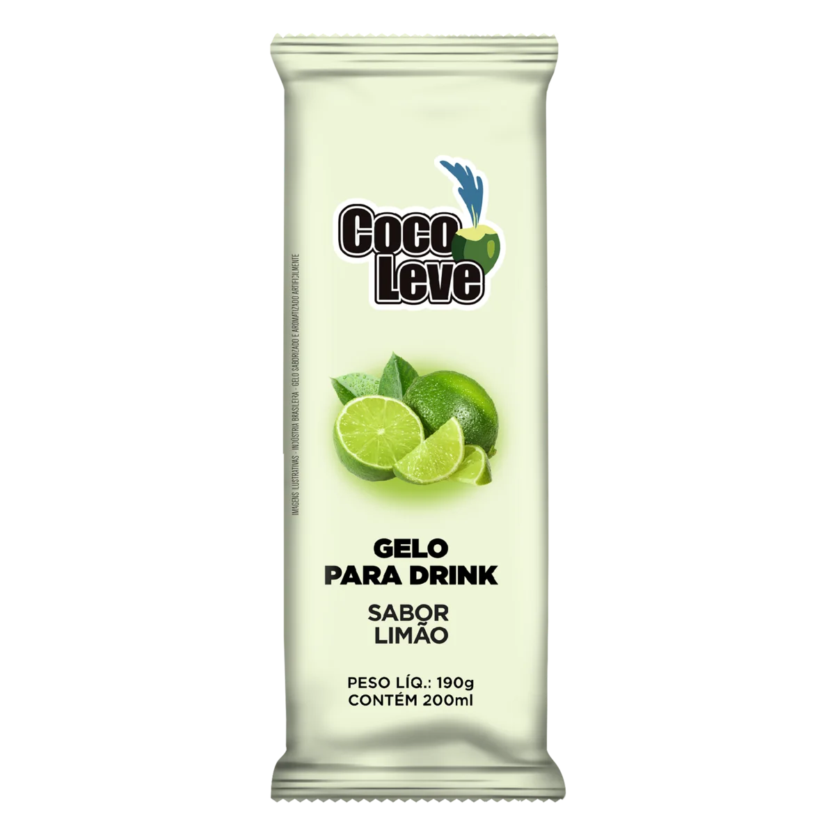 Gelo para Drink Limão Coco Leve Pacote 190g