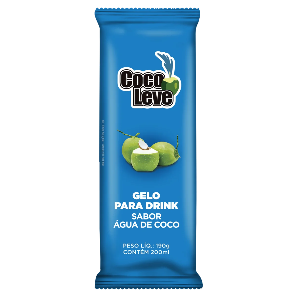 Gelo para Drink Água de Coco Leve Pacote 190g