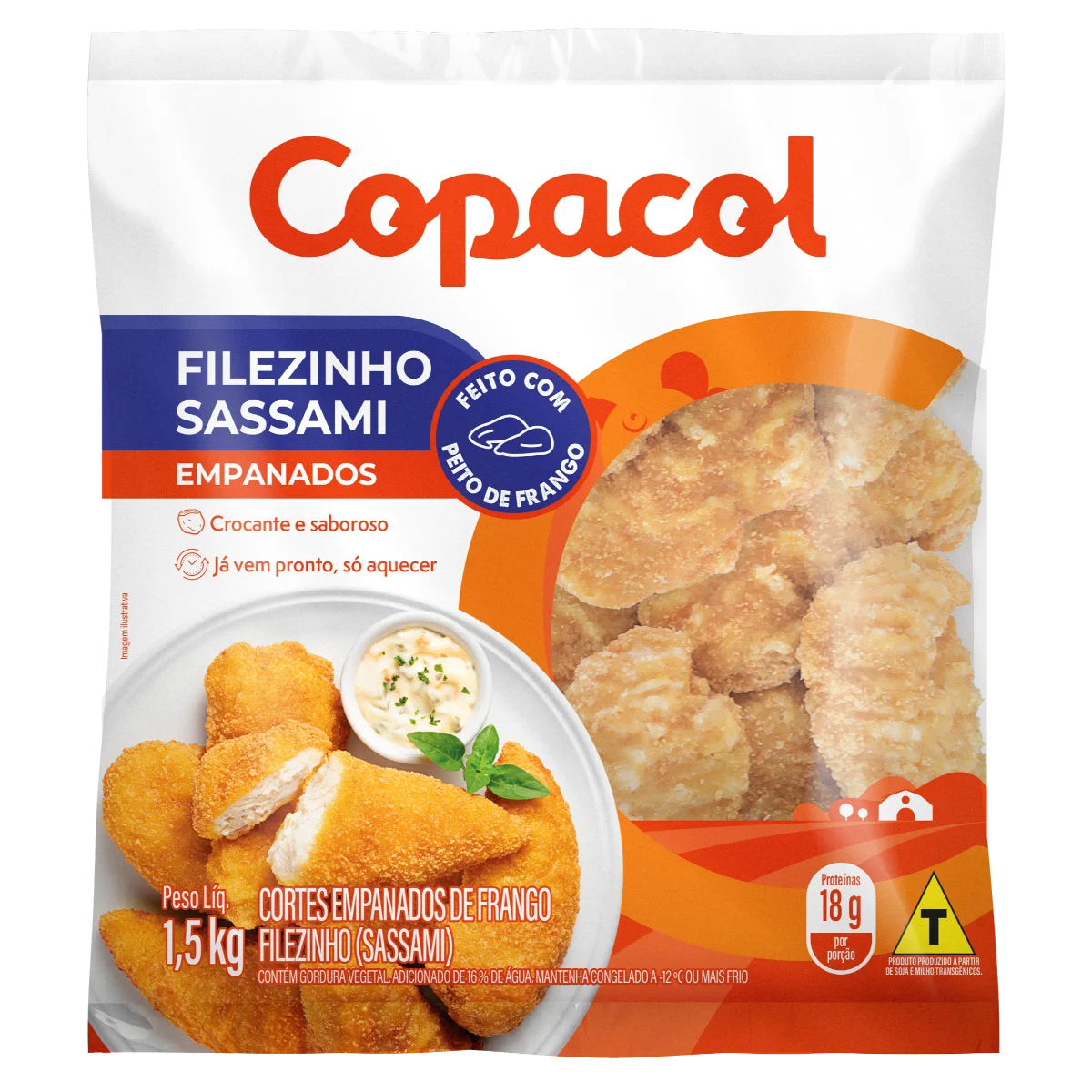 Filezinho de Frango Empanado Congelado COPACOL 700g
