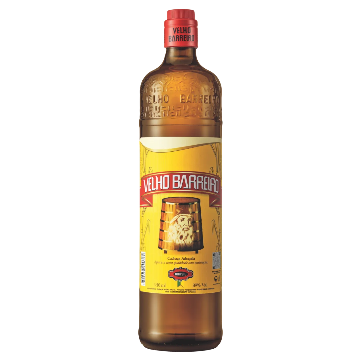 Cachaça Adoçada Velho Barreiro Garrafa 910ml (GELADO)