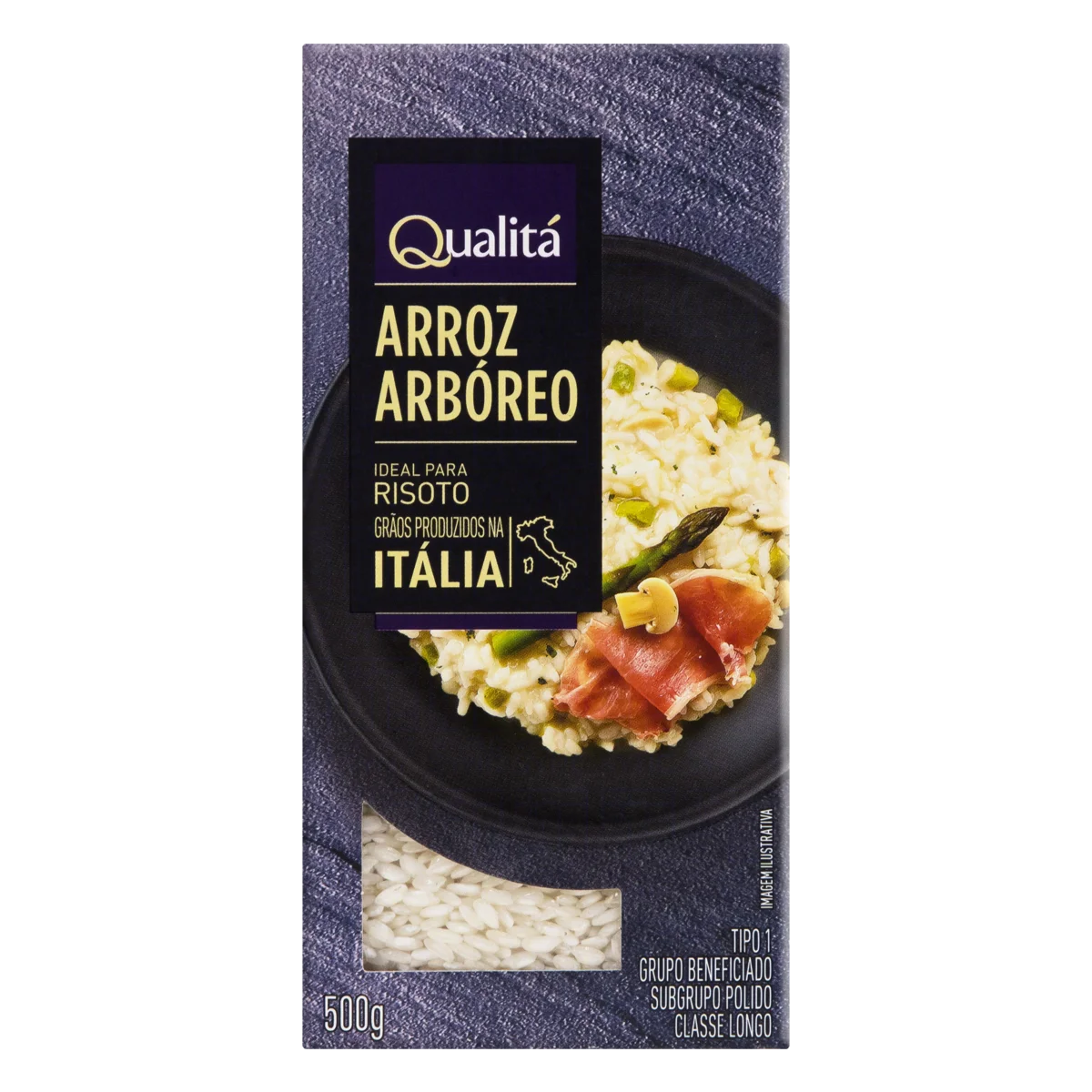 Arroz Arbório Ideal para Risoto Tipo 1 Qualitá Caixa 500g