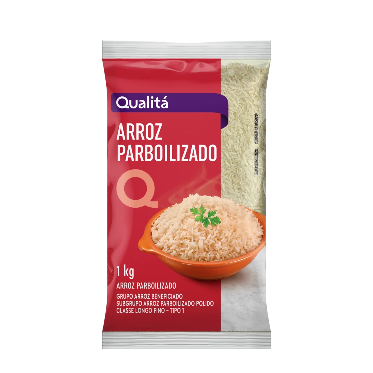 Arroz Parboilizado Tipo 1 Qualitá Pacote 1kg