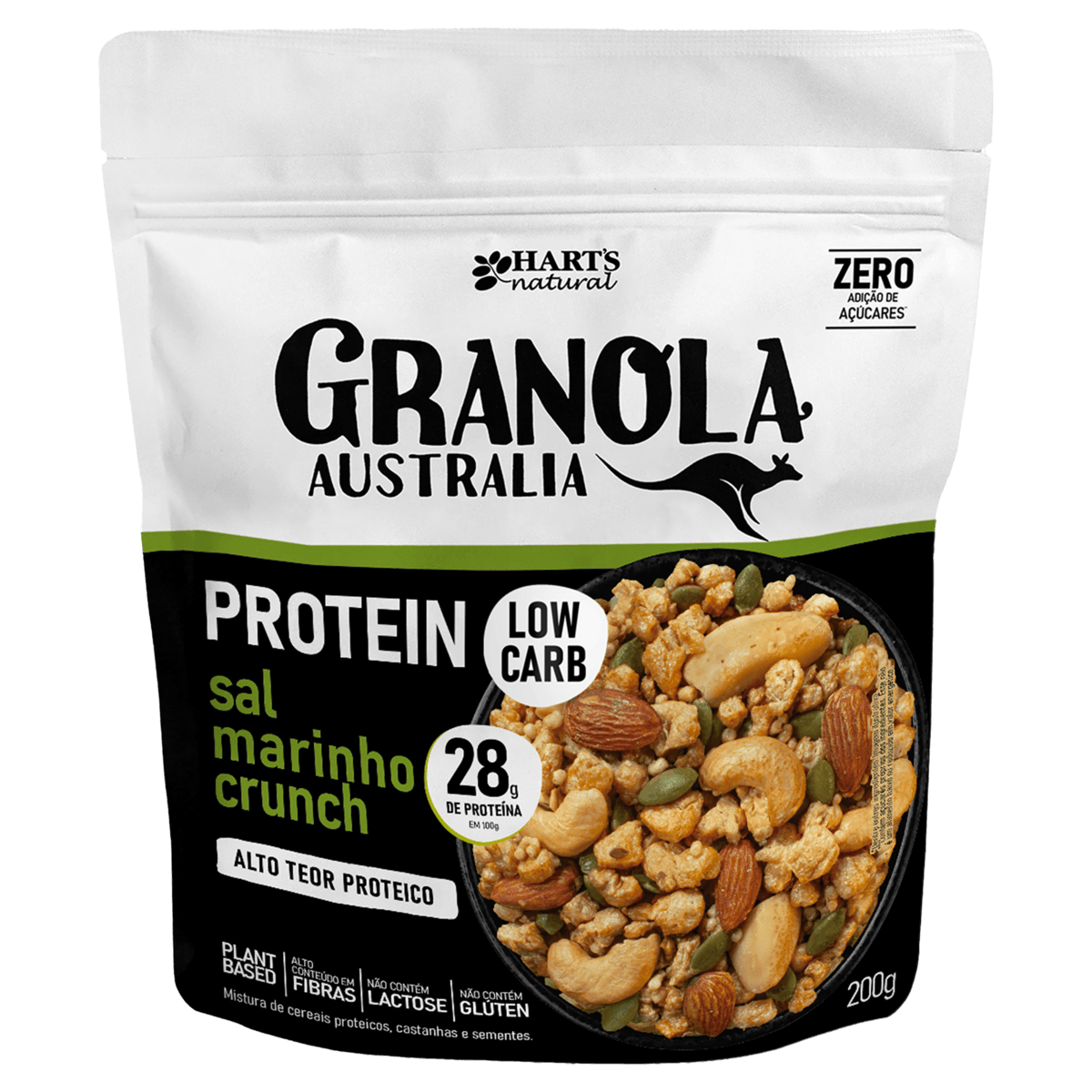 Granola Protein Sal Marinho Crunch Hart's Natural 200g